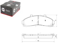 фото thumb №1, Гальмівні колодки гальмівні ford explorer 95-01 a.b.s.