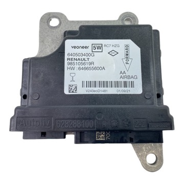 фото thumb №1, Модуль датчик подушка безопасности renault koleos ii 985105619r