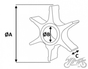 РАБОЧЕЕ КОЛЕСО ВОДЯНОГО НАСОСА ДЛЯ JOHNSON EVINRUDE MARINE