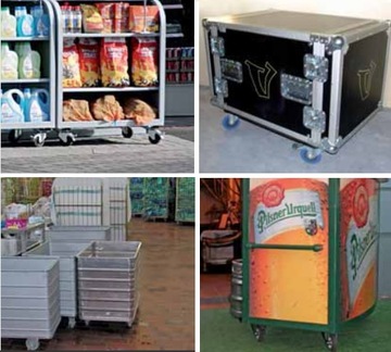 Комплект поворотных роликов 125 мм 200 кг JPPU 1251 RED