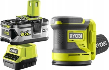 RYOBI SZLIFIERKA MIMOŚRODOWA 18V 125mm RROS18 +5Ah