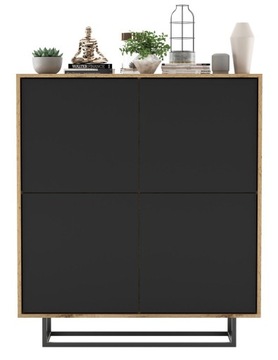Комод Loft, тумба под телевизор Loft wotan, черный MAT, 113 см