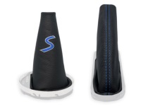 фото thumb №1, Mini cooper s r56 автоматическая коробка передач комплект чехлы рычага czarna кожа вышивка granatowy