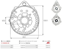 Задні корпус генератора abr4016 lucas magneti marelli as-pl Доставка, фото thumb