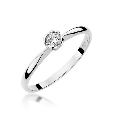 Кольцо W-54 0,10CT Diamonds White Gold 585
