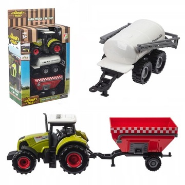 Zestaw TRAKTOR Ciągnik maszyny rolnicze Farma 12 szt