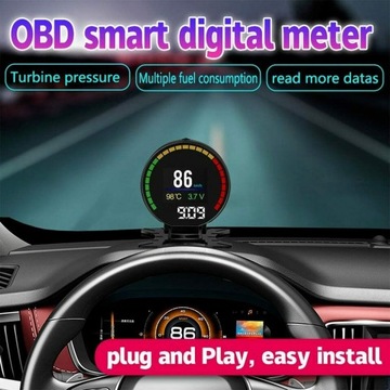 2,8-дюймовый проекционный дисплей P15 HUD OBD2 Спидометр