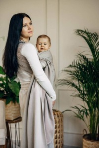 Плетеный слинг LennyLamb - Small Herringbone Almond 3 6 м