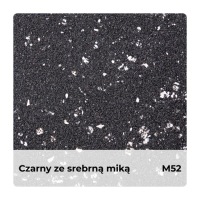 TYNK DEKORACYJNY MOZAIKOWY MOZAIKA TRWAŁY 25KG CZARNY ZE SREBRNĄ MIKĄ M52