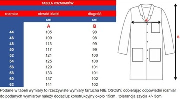 Халат медицинский лабораторный мужской, белый, размер 48.