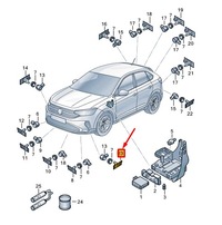 фото thumb №7, Vw taigo cs передняя часть left сторона бампер парковочный датчик кронштейн 2g7919399