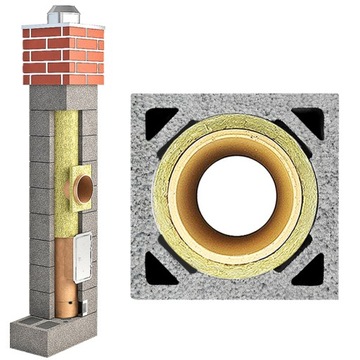 IZOLOWANY KOMPLETNY CERAMICZNY SYSTEM KOMINOWY 8M FI 200 / KOMIN UNI