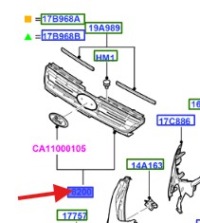 фото thumb №1, Решітка радіатора бампера перед ford s-max 2010- 1786304 _ am21-r8200-ah5uaw