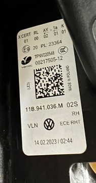 фото thumb №9, Vw id4 id.4 лампа лампи повний led iq light 11a941035k 11a941036m перед eu