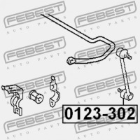 Стрижень стабілізатора задній toyota corolla sed/cp/wg ae10,ce100 | 0123-302 feb Недорого, фото thumb