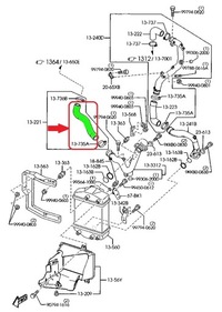 фото thumb №6, Шланг turbo інтеркулер mazda 6 gh 2.0 cd