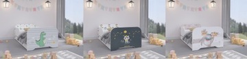 Детская кровать MIKI 140x70 + матрас МНОГИЕ дизайны