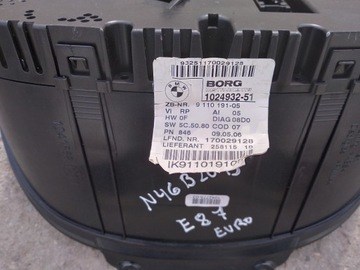 фото thumb №6, Bmw e87 спідометр  прилади 120i механічна коробка передач європа n46b20b