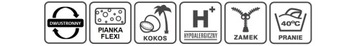 НАМАТРАТС 80x200 H4 H5 PUR COCONUT 6см