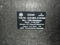 фото thumb №5, Volkswagen оригінальний номер 3c8863413