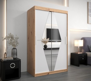 Szafa przesuwna do salonu nowoczesna B 120 cm