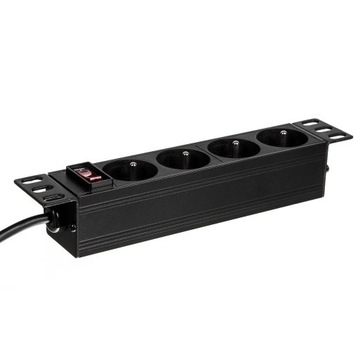Netrack listwa zasilająca RACK PDU 10'' 1U 230V/16A wyłącznik 4 gniazda