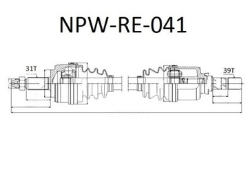 фото thumb №1, Піввісь привідна ліва movano master fwd 2.3dci 11-,