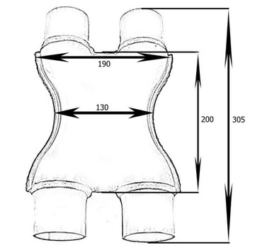 X PIPE 2,75 дюйма – 70 мм ВЫХЛОПНАЯ ТРУБА V6 V8 BM SPORT