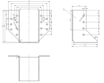 WB14 БАЛКА ПОДВЕСКА, КРОНШТЕЙН, СТОЛЯРНЫЕ СОЕДИНИТЕЛИ, 60x100x75 СТРОИЛЫ ОЦИНКОВАННЫЕ СЕРТИФИКАТ