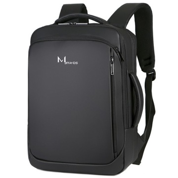 MBrands 1901 Plecak, Port USB, Kieszeń na laptopa 15.6, Wodoodporny - Czar