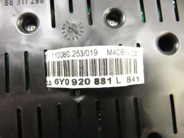 фото thumb №5, Спідометр  skoda fabia i 1.4 6y0920881l