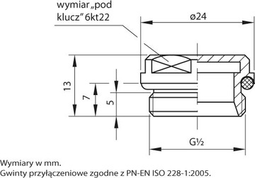 Заглушка для стального радиатора 1/2 4216 G1/2 Z PN10