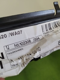 фото thumb №5, Mercedes w447 кронштейн направляющая радиатор радиатора a4475040300 правое новый oem