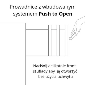 Szuflada meblowa MAGICBOX PUSH TO OPEN, L-550 H-170, antracyt