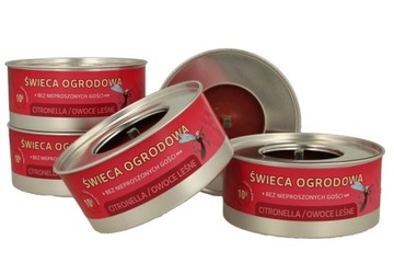 ŚWIECA ANTYKOMAROWA ZAPACHOWA CITRONELLA/OWOCE 10h