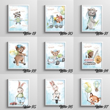 Комплект из 3 картин А4, большие постеры, комплект триптих.