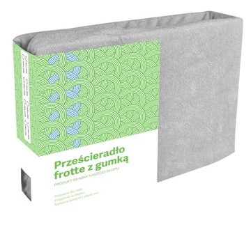 PRZEŚCIERADŁO Z GUMKĄ 160X200 SZARE POPIEL FROTTE BAWEŁNIANE GĘSTE GRUBE