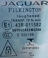 фото thumb №10, Стекло дверь задняя левая jaguar f-pace x761 hk83-25713-aa