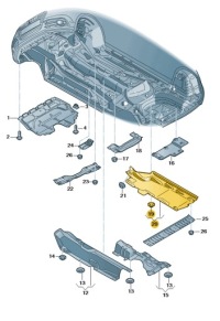 фото thumb №1, Защита пол нижняя левая audi a1 aso оригинал