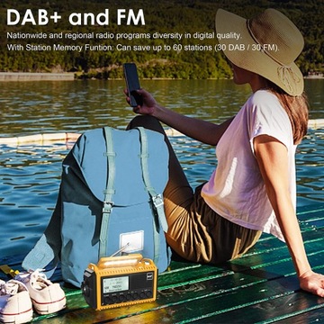 ПОРТАТИВНАЯ РАДИО DAB+ CR1009 PRO DAB 500 МАЧ ЛАМПА