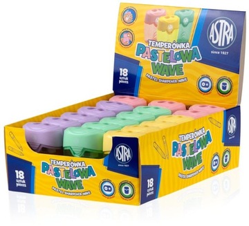 Точилка Wave Pastel ASTRA с контейнером