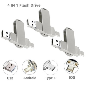 USB-флеш-накопитель емкостью 1 ТБ, карта памяти типа C OTG для большого пальца для iPhone iPad Android