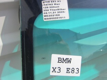 BMW E83 X3 BMW ПЕРЕДНЕЕ ВЕТРОВОЕ СТЕКЛО
