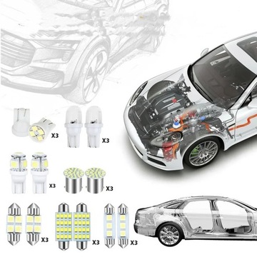 42 шт. СВЕТОДИОДНАЯ ЛАМПА 6500К 150ЛМ 12В T10 SMD