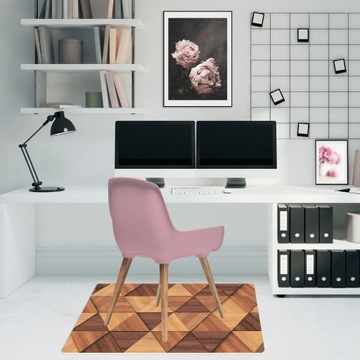 Mata Ochronna pod Fotel 120cm Trójąty Drewno 2,2mm