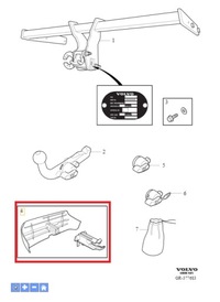фото thumb №1, Заглушка odpinanego фаркоп зад volvo v70 2008- оригинальный номер 30756384