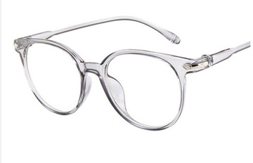 OKULARY kujonki KOREKCYJNE MINUSY kocie czarne -7.5