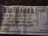 Обшивка багажника правий mercedes b 180 w245 2.0cdi 2007r 191 a1696902626 Ціна, фото thumb