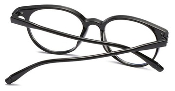 OKULARY kujonki KOREKCYJNE MINUSY kocie czarne -7.5