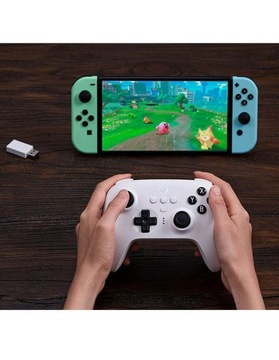 Pad 8BitDo Ultimate 80NA USB BL 2.4GHz DOCK Switch Windows White Biały
